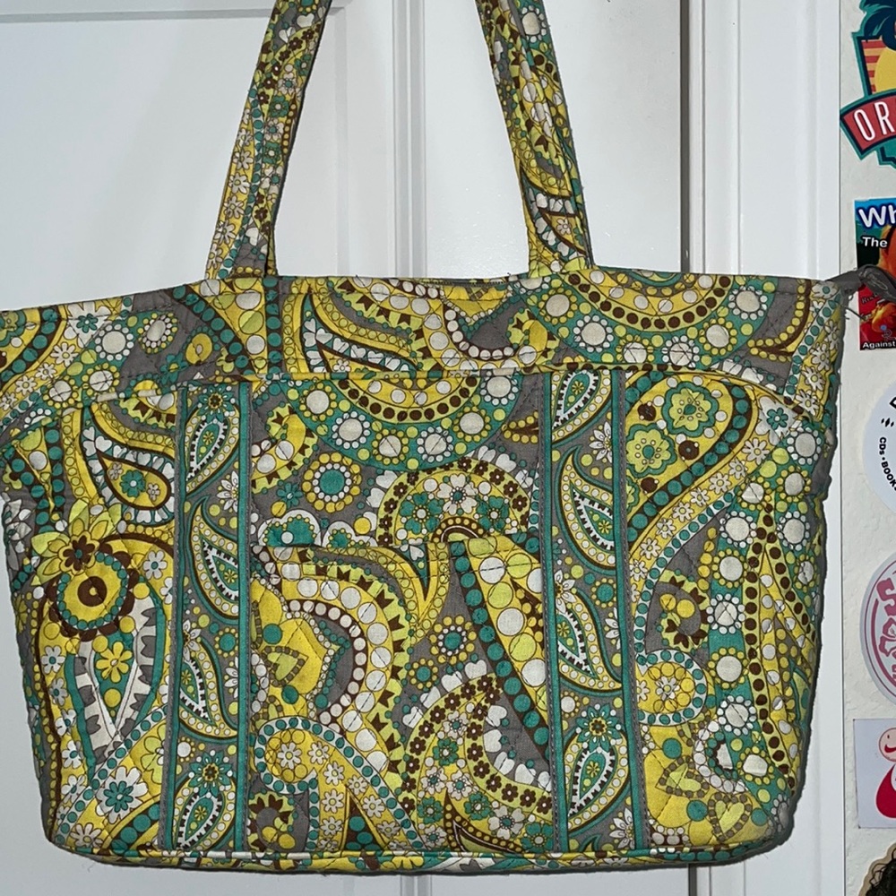 Vera Bradley yellow and green printed purse